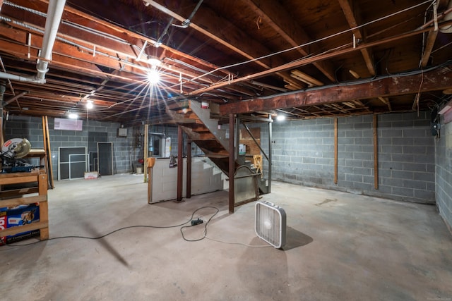 120 Pulaski Hwy, Ansonia, CT 06401 - unfinished basement with stairway