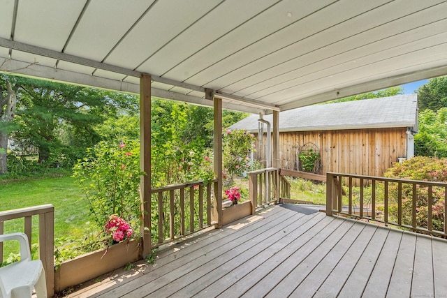 44 Nod Rd, Clinton, CT 06413 - wooden deck featuring a yard
