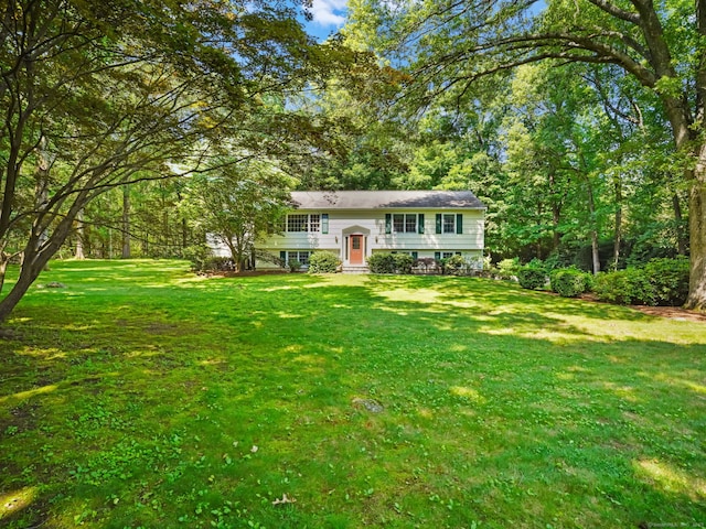 52 Grumman Ave, Wilton, CT 06897 - split foyer home featuring a front yard