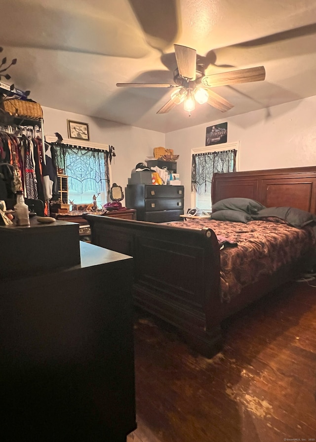 238 E Main St, Torrington, CT 06790 - bedroom featuring wood finished floors and a ceiling fan