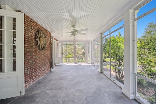 2200 Ridge Rd, North Haven, CT 06473 - unfurnished sunroom featuring a ceiling fan and healthy amount of natural light