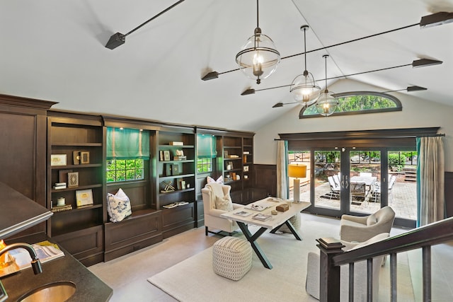 158 Linden Tree Rd, Wilton, CT 06897 - living area with vaulted ceiling