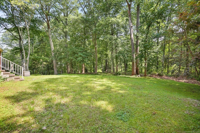 130 Sturbridge Ln, Fairfield, CT 06890 - view of green lawn featuring stairway