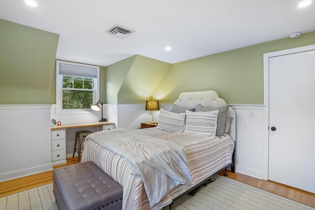 86 Lorma Ave, Trumbull, CT 06611 - bedroom featuring wood finished floors, wainscoting, and recessed lighting