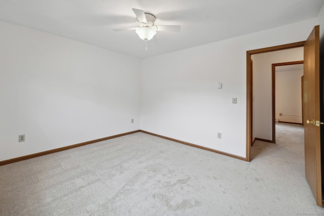 143 Pine Hill Rd Unit 9F, Thomaston, CT 06787 - spare room featuring light carpet, ceiling fan, and baseboards