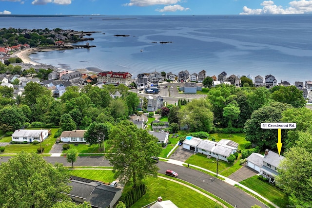 51 Crestwood Rd, Milford, CT 06460 - aerial view of residential area featuring a nearby body of water