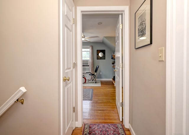 97 Richmond Ave, West Haven, CT 06516 - hall featuring light wood-type flooring and an upstairs landing
