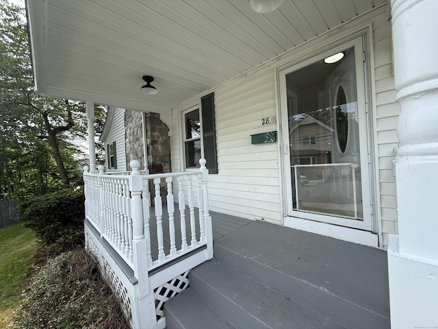 28 Highland Ave, Naugatuck, CT 06770 - view of wooden porch