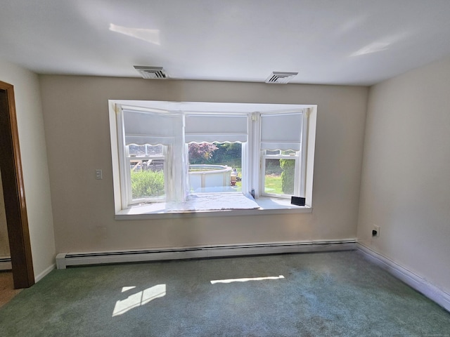 105 Minortown Rd, Woodbury, CT 06798 - carpeted spare room with baseboard heating and plenty of natural light