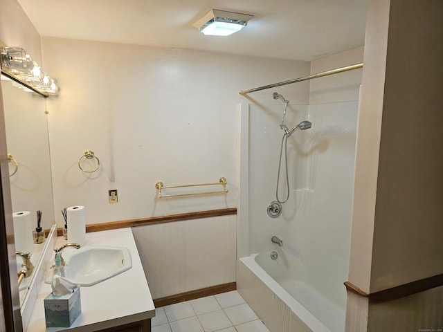 105 Minortown Rd, Woodbury, CT 06798 - full bathroom featuring vanity,  shower combination, and tile patterned floors