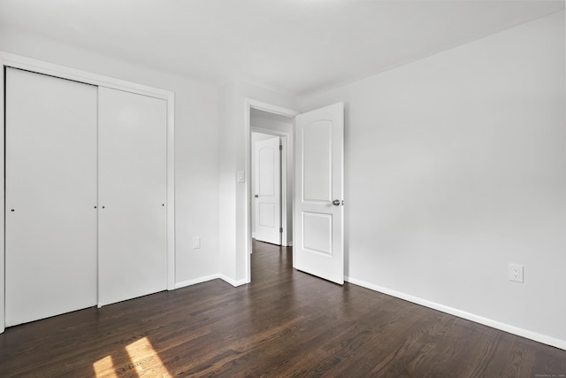 22 Allerton Rd, Naugatuck, CT 06770 - unfurnished bedroom with wood finished floors, baseboards, and a closet