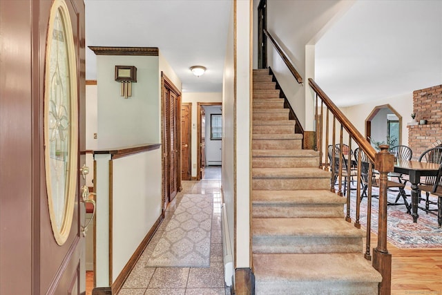 136 Wheeler Rd, Monroe, CT 06468 - stairs with baseboards