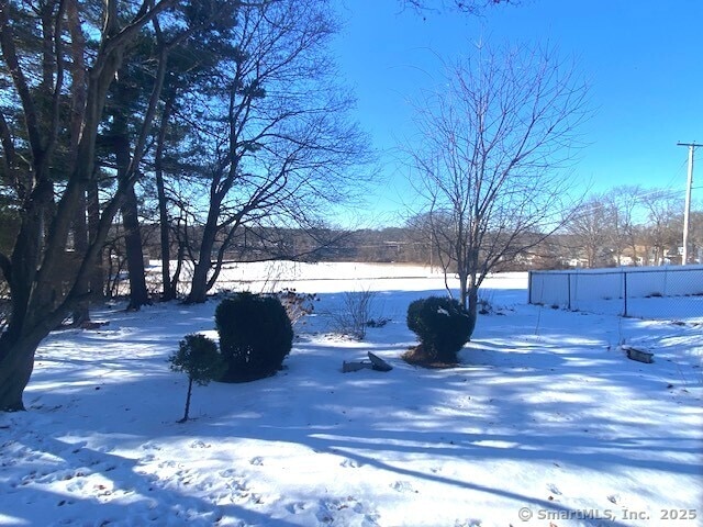 242 Pearl St, Enfield, CT 06082 - view of snowy yard