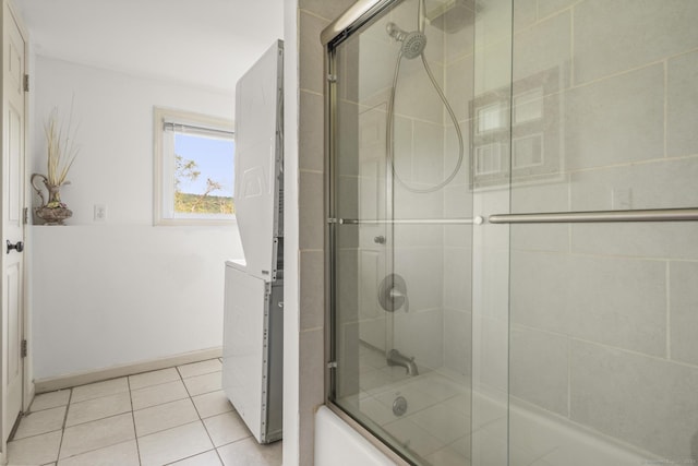 408 Stage Coach Rd, Durham, CT 06422 - bathroom featuring shower / bath combination with glass door and tile patterned flooring