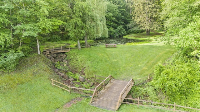 408 Stage Coach Rd, Durham, CT 06422 - view of grassy yard with a forest view