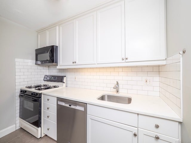 3 Orange Ln Unit 3, Ridgefield, CT 06877 - kitchen featuring dishwasher, black microwave, range with gas stovetop, decorative backsplash, and white cabinetry