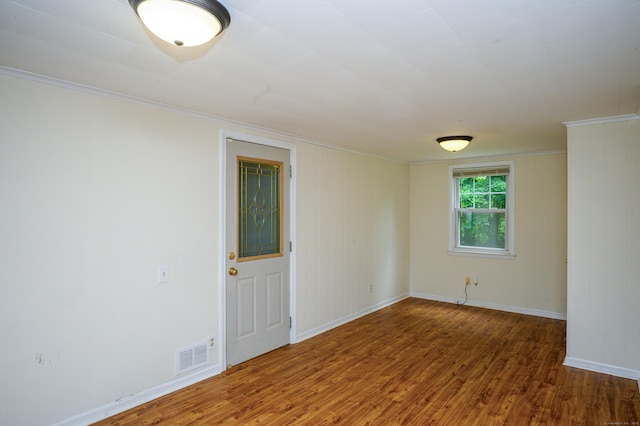60 Old Mill Rd, Middletown, CT 06457 - empty room with wood finished floors and ornamental molding