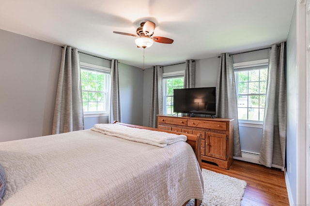 320 Spruce St, Cheshire, CT 06410 - bedroom featuring multiple windows, light wood-style floors, and ceiling fan