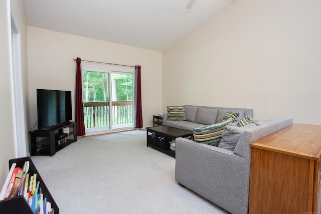 38 Simsbury Lndg Unit 38, Simsbury, CT 06070 - carpeted living room with vaulted ceiling