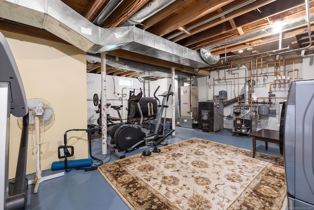 68 Mopus Bridge Rd, Ridgefield, CT 06877 - exercise room with water heater and a heating unit