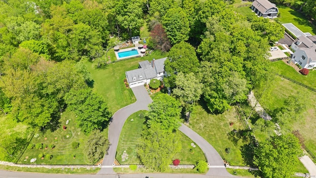 68 Mopus Bridge Rd, Ridgefield, CT 06877 - bird's eye view of a pool area