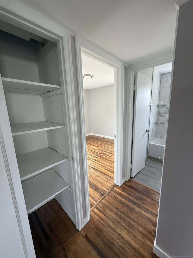 21 Lafayette Ave, East Hartford, CT 06118 - hall featuring wood finished floors and baseboards