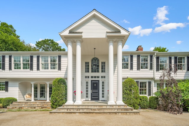 133 Buttery Rd, New Canaan, CT 06840 - view of front facade with a chimney