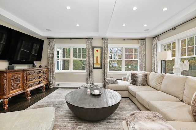 11 Old Hill Rd, Westport, CT 06880 - living area with wood finished floors and recessed lighting