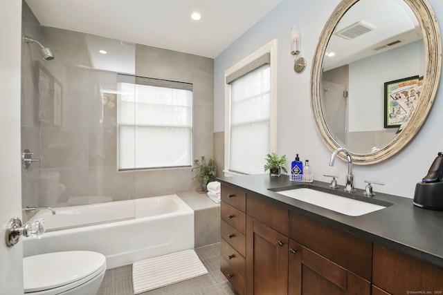 11 Old Hill Rd, Westport, CT 06880 - full bathroom featuring vanity, recessed lighting, and tile patterned floors