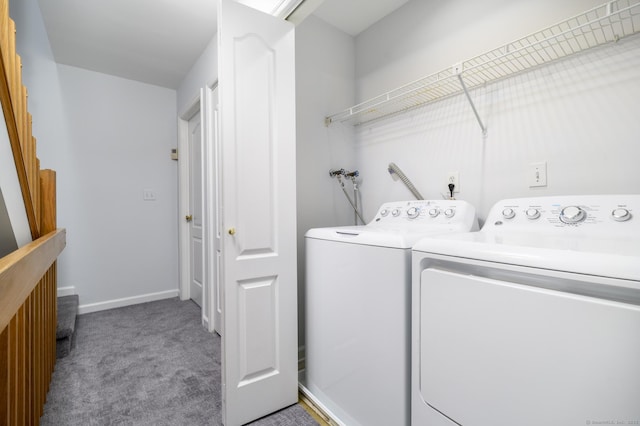 668 Glenbrook Rd Unit 9, Stamford, CT 06906 - washroom featuring carpet floors, washing machine and clothes dryer, and baseboards