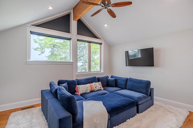 13 Seabreeze Pl, Norwalk, CT 06854 - living room with ceiling fan, wood finished floors, baseboards, and recessed lighting