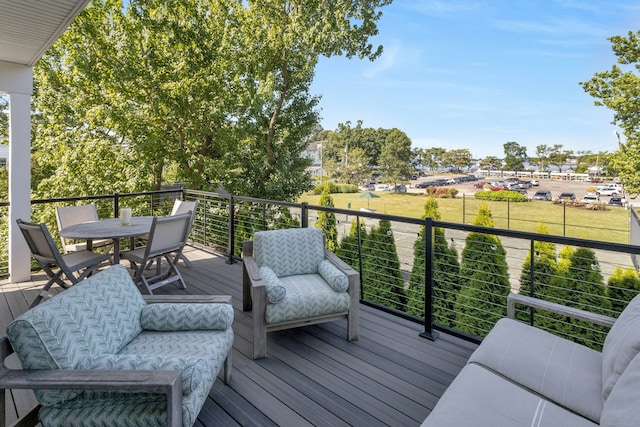 47 Pine Point Rd, Norwalk, CT 06853 - wooden terrace featuring outdoor dining area