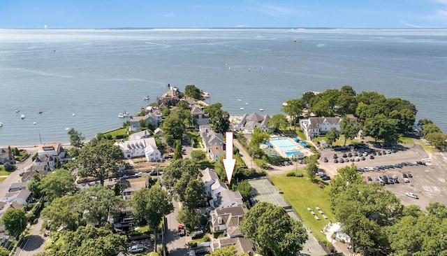 47 Pine Point Rd, Norwalk, CT 06853 - aerial view of property's location with a large body of water and nearby suburban area