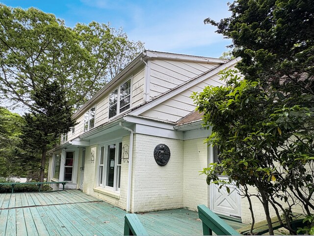206 Peddlers Rd, Guilford, CT 06437 - view of wooden terrace