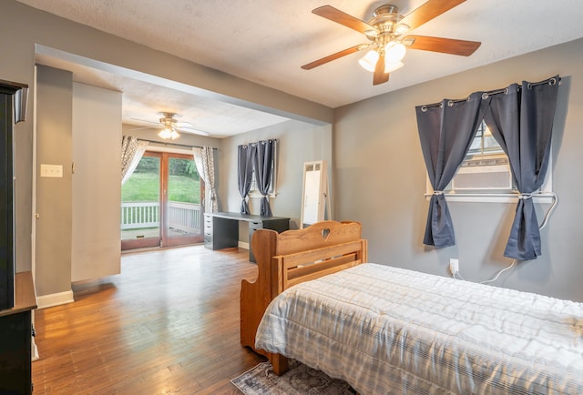 28 Hope Hill Rd, Wallingford, CT 06492 - bedroom featuring access to exterior, wood finished floors, and ceiling fan