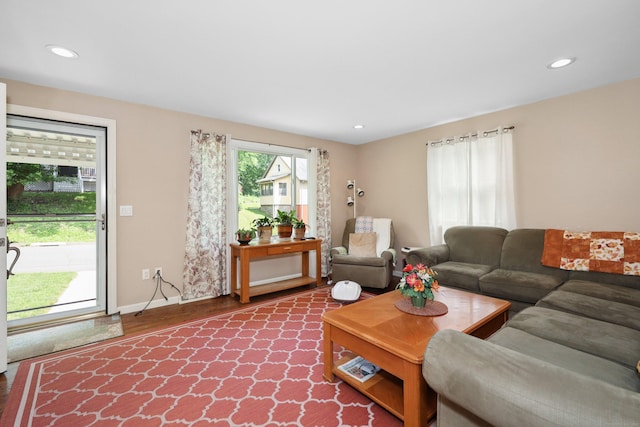 19 Benedict St, Plymouth, CT 06786 - living area with wood finished floors and recessed lighting
