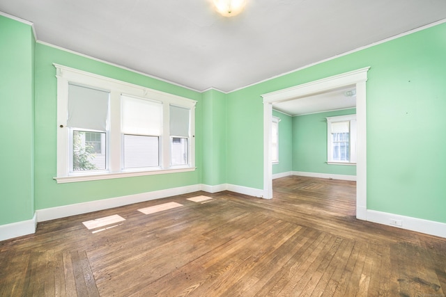 43 Quentin St, Hamden, CT 06517 - spare room featuring hardwood / wood-style floors and crown molding