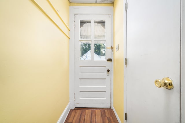 43 Quentin St, Hamden, CT 06517 - entryway with baseboards and dark wood finished floors