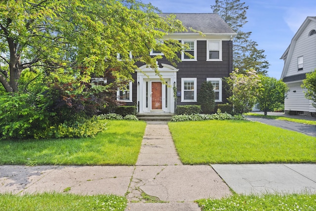 30 Cleveland Rd, New Haven, CT 06515 - view of front of house featuring a front lawn and a shingled roof