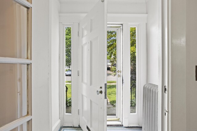 30 Cleveland Rd, New Haven, CT 06515 - foyer entrance with radiator and baseboards