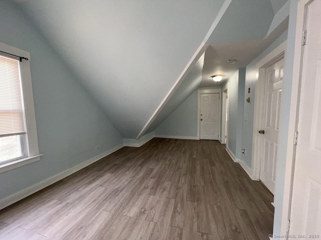 87 Blake St, New Haven, CT 06511 - additional living space with wood finished floors and lofted ceiling