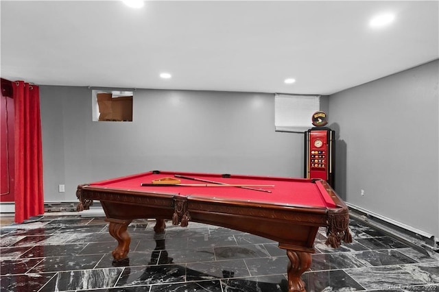 87 Blake St, New Haven, CT 06511 - playroom with recessed lighting and billiards