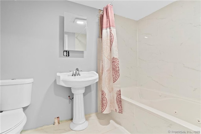 87 Blake St, New Haven, CT 06511 - bathroom featuring toilet and a combined bath / shower with jetted tub