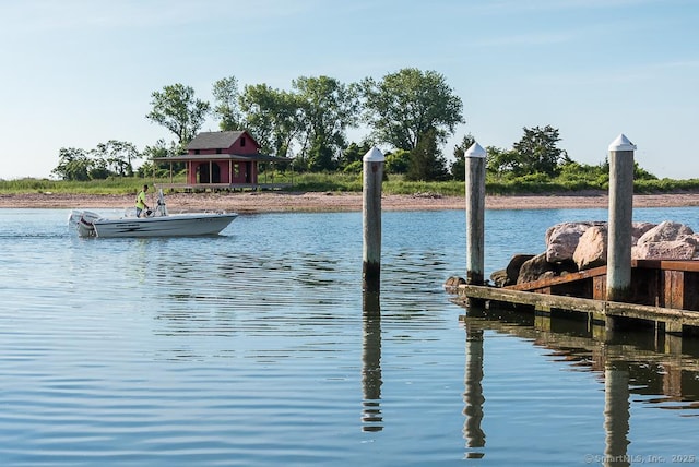102 Leetes Island Rd, Guilford, CT 06437 - dock featuring a water view