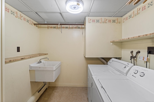 128 Walnut Tree Hill Rd, Newtown, CT 06482 - laundry area with washing machine and dryer and baseboards