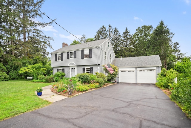 46 Dyer Ave, Canton, CT 06019 - colonial-style house featuring a chimney and a front yard