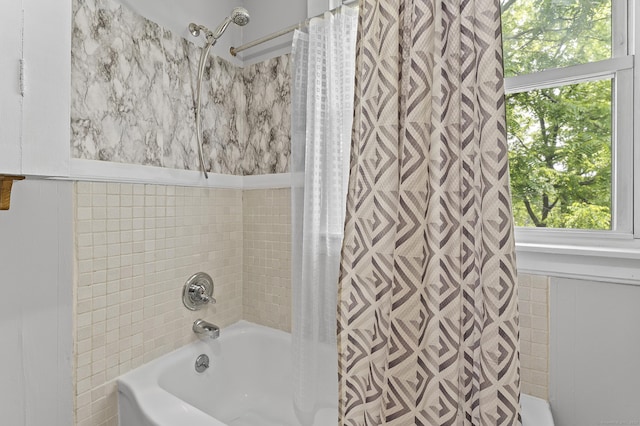 471 New Britain Rd, Berlin, CT 06037 - bathroom with shower / bath combo and healthy amount of natural light