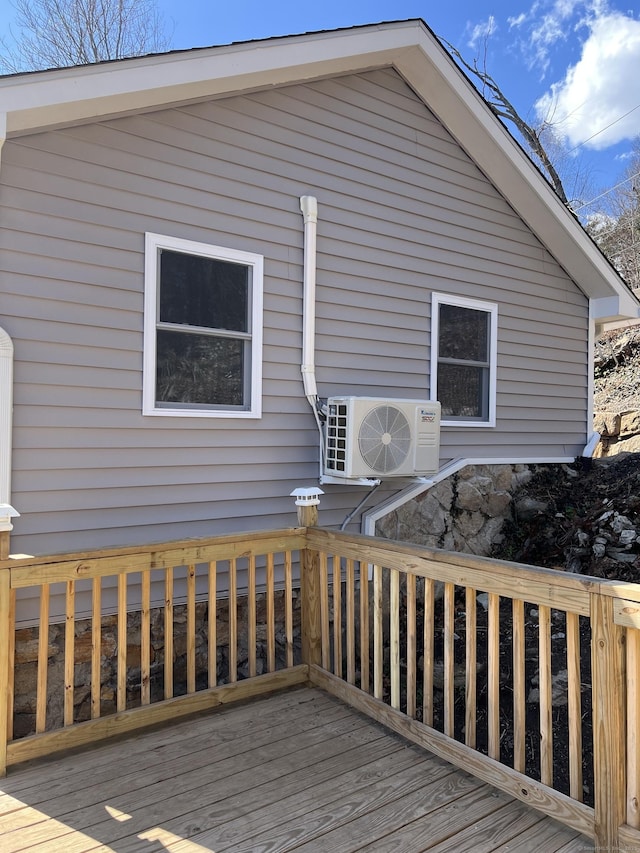 22 Hemlock Trl, Newtown, CT 06482 - wooden deck with a cooling unit