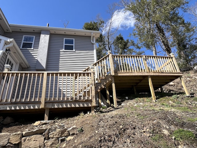 22 Hemlock Trl, Newtown, CT 06482 - wooden deck featuring stairway