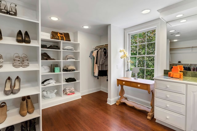 4 The Fenway, Westport, CT 06880 - walk in closet with dark wood-type flooring